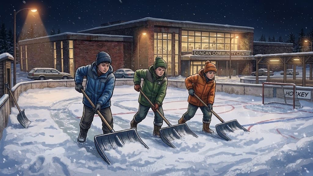 Shovelling snow