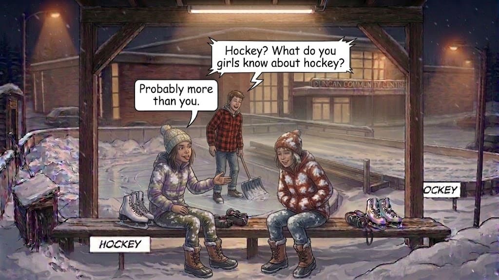 “What do you know about hockey?”