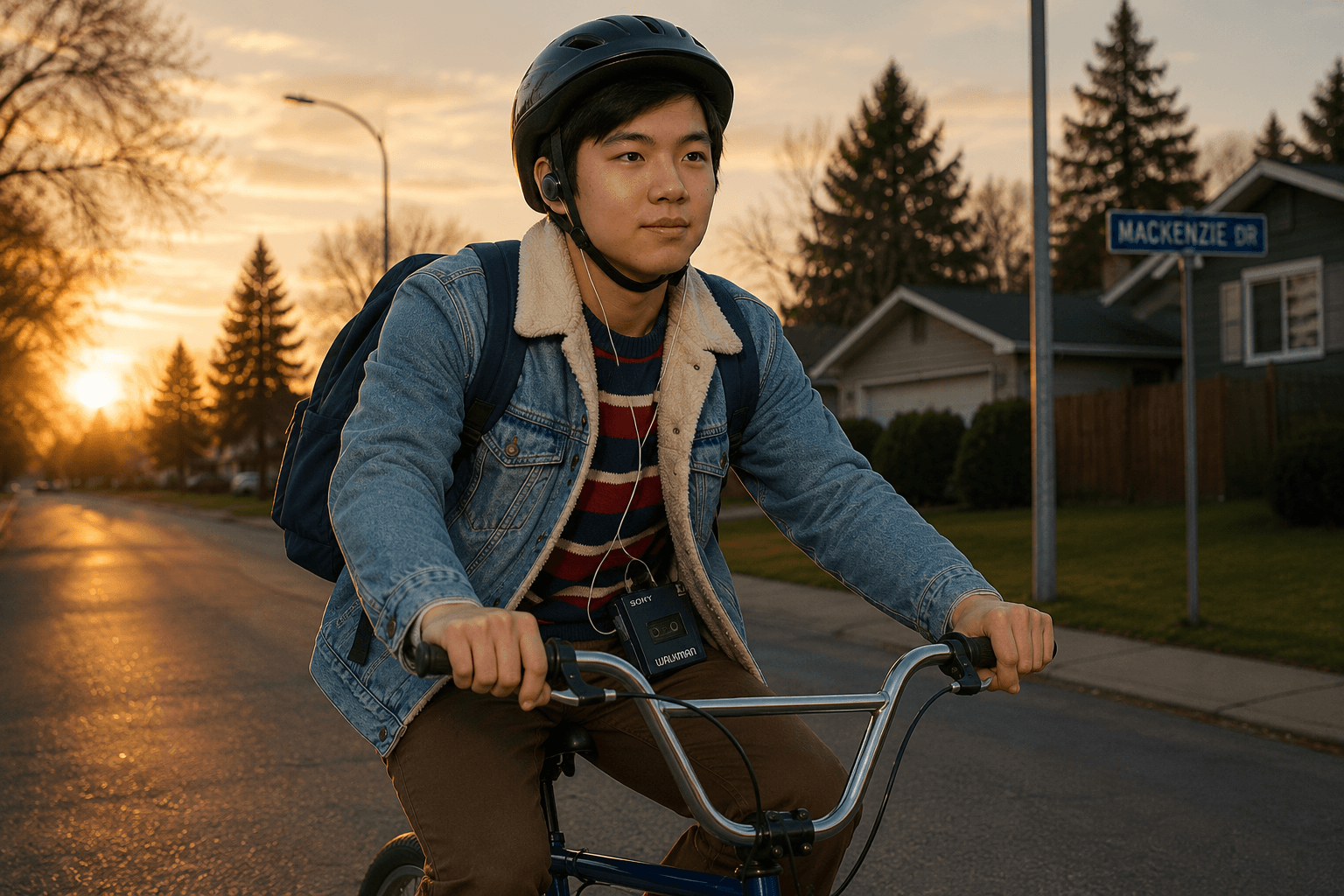 Minh Riding His Bike