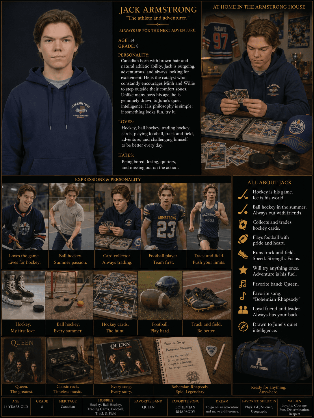 Jack Armstrong — Profile sheet